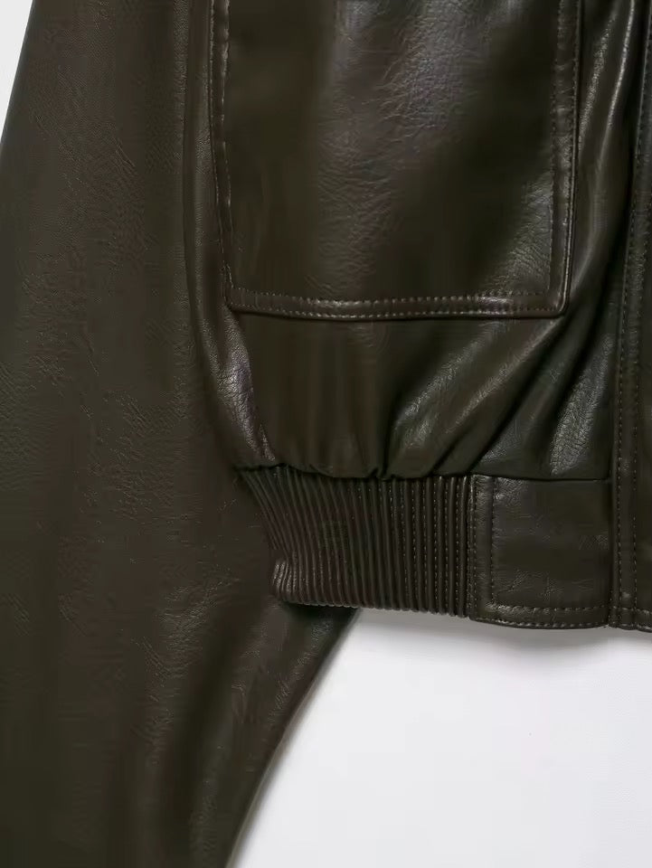 Vintage PU Lederjacke