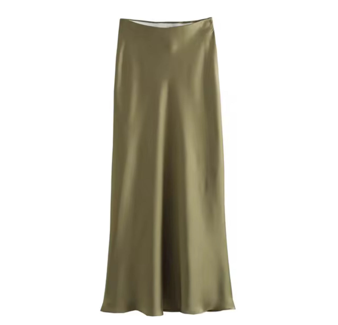Eleganter Satin Midi-Rock