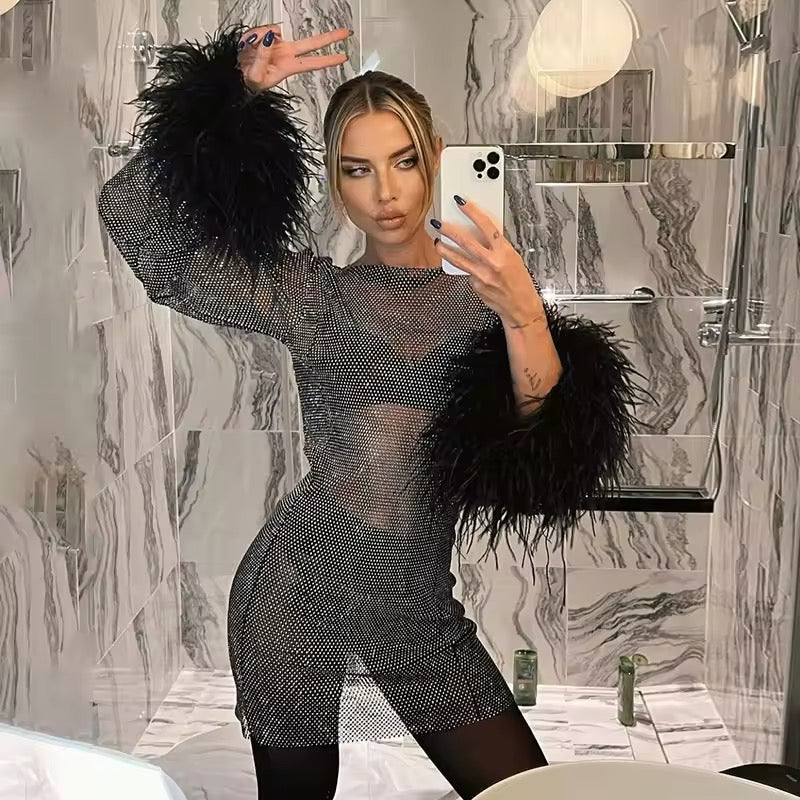 Sexy Mesh Mini Kleid
