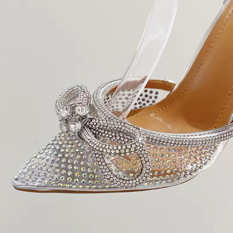 Silber Kristall Pumps