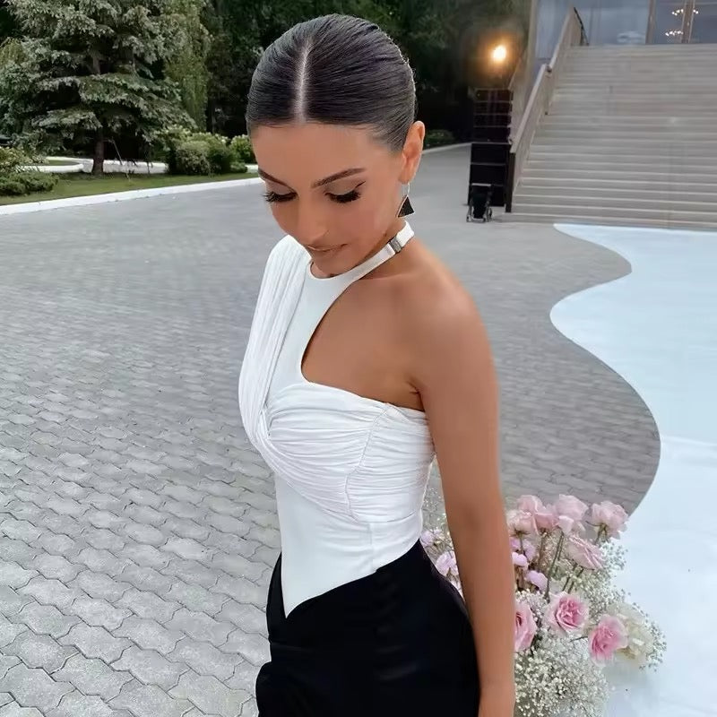 Einfarbiger Bodycon Overall