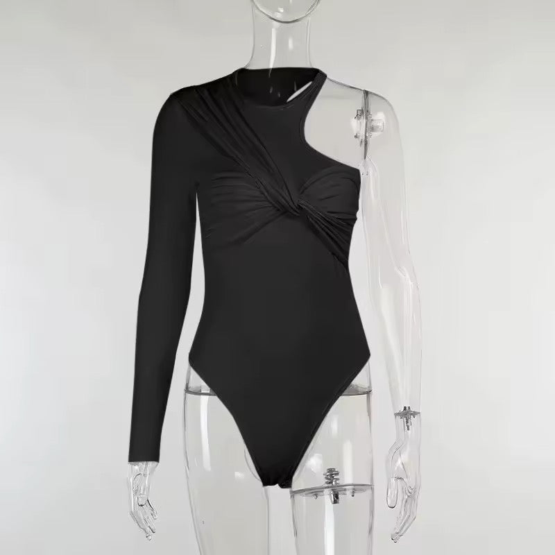Einfarbiger Bodycon Overall
