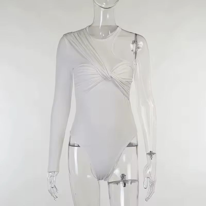 Einfarbiger Bodycon Overall