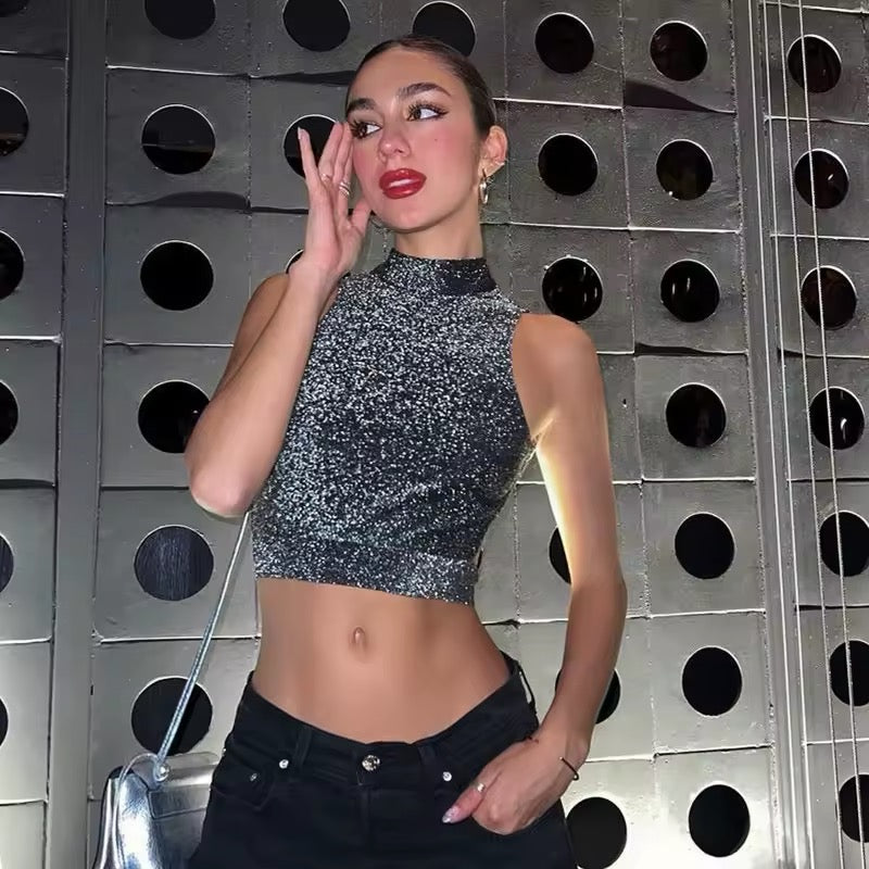 Tank-Top mit Glitzer