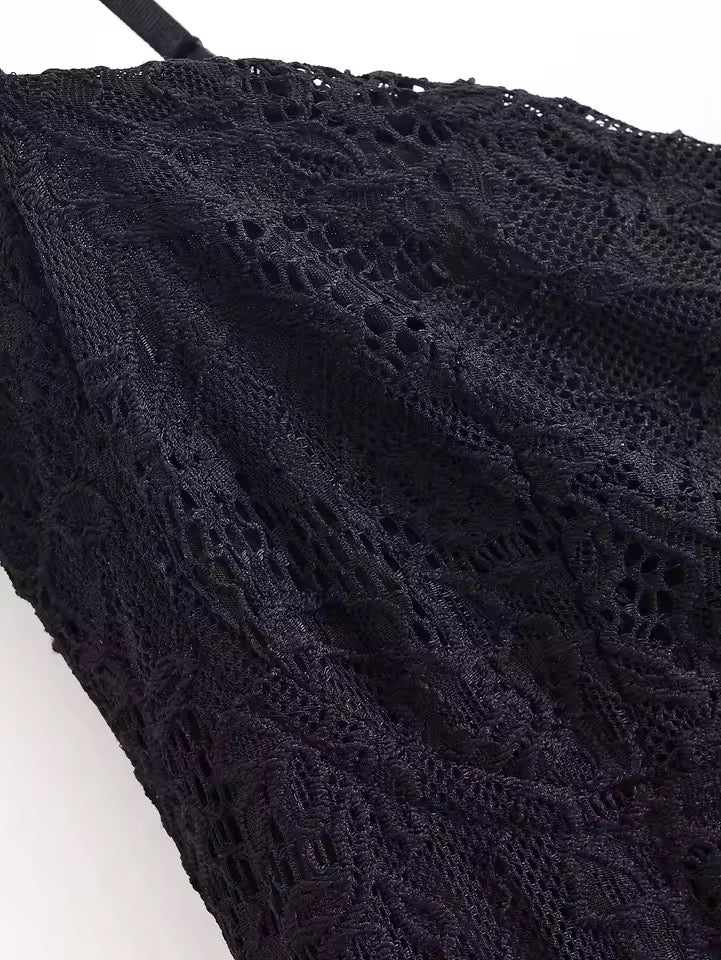 Trägerkleid mit Seitenschlitz