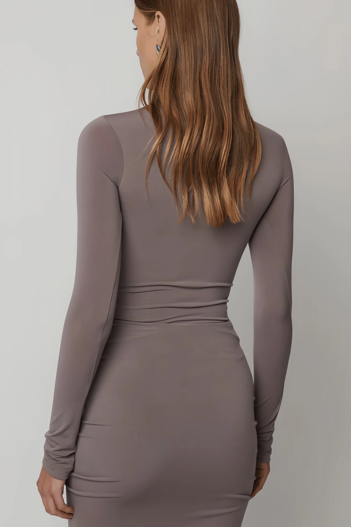 Plissee-Party-Maxi-Kleid