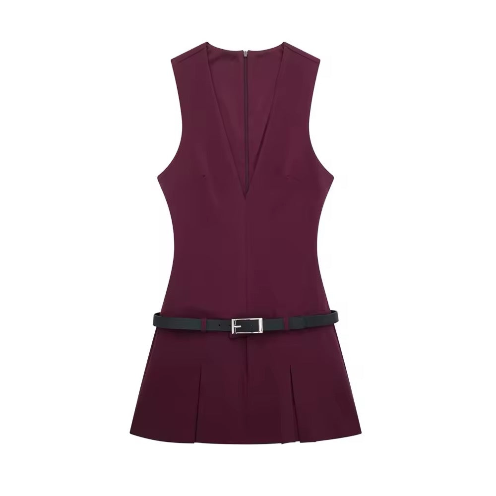 Plissiertes Mini-Kleid
