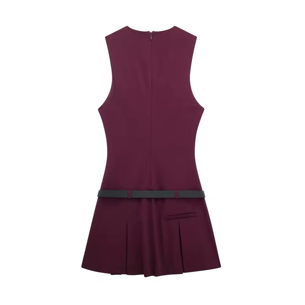 Plissiertes Mini-Kleid