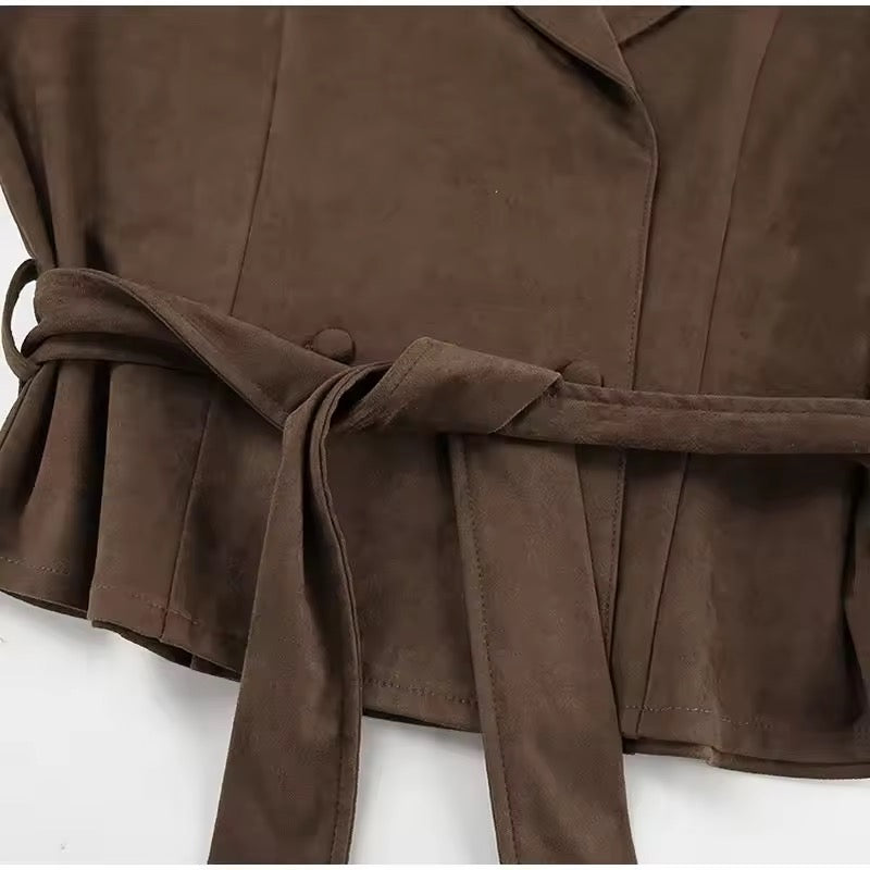 Wildleder Trenchcoat