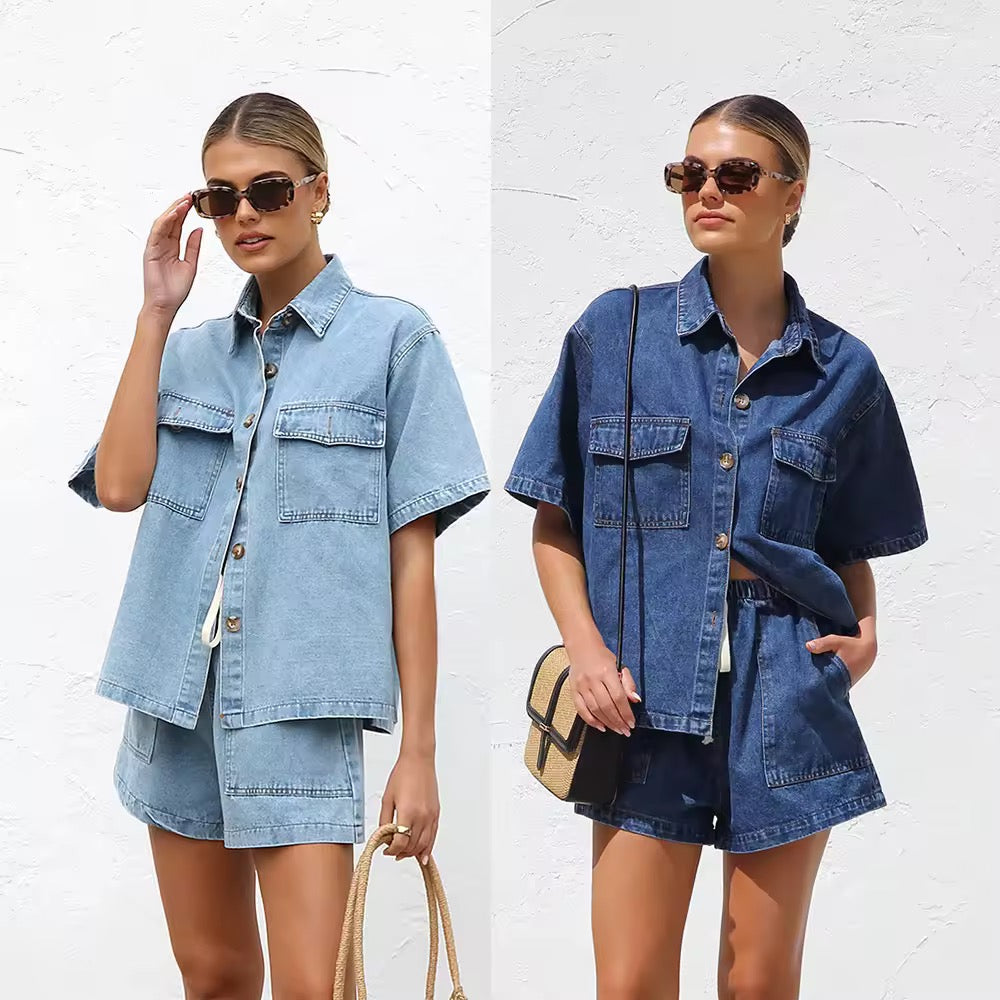 Denim-Zweiteiler
