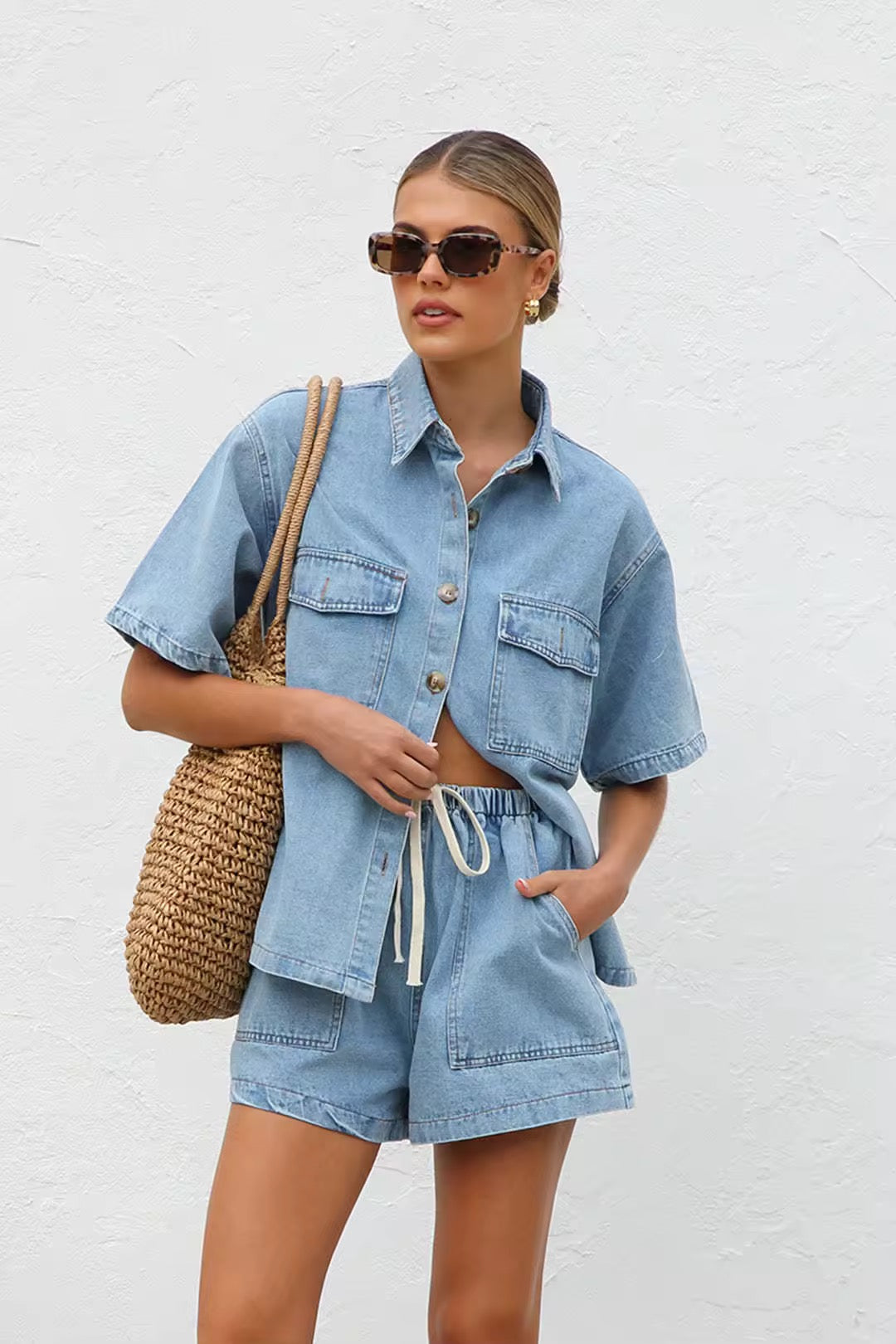 Denim-Zweiteiler