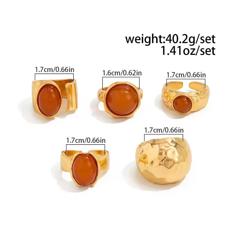 5-teiliges Ring-Set