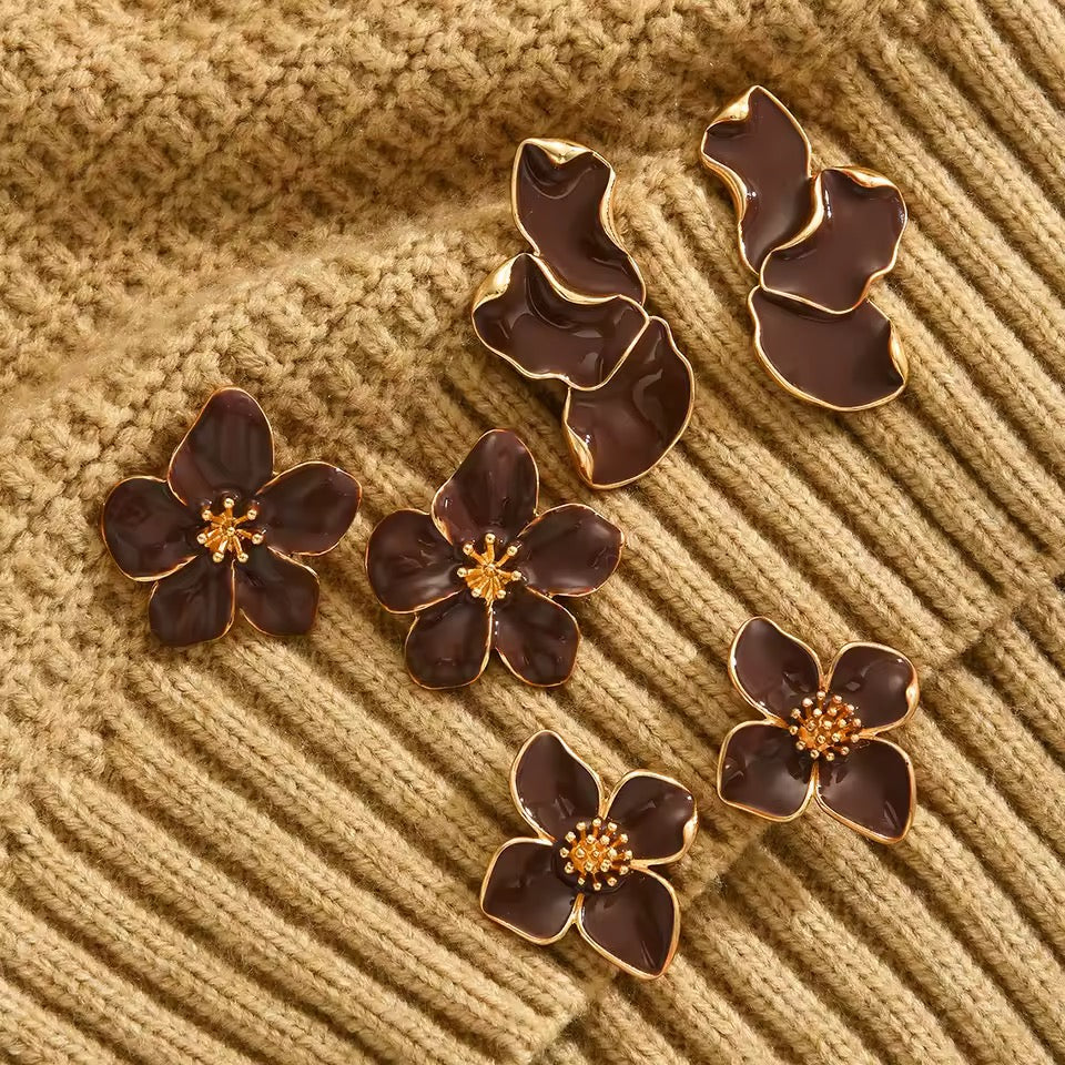 Blumen-Ohrringe Set