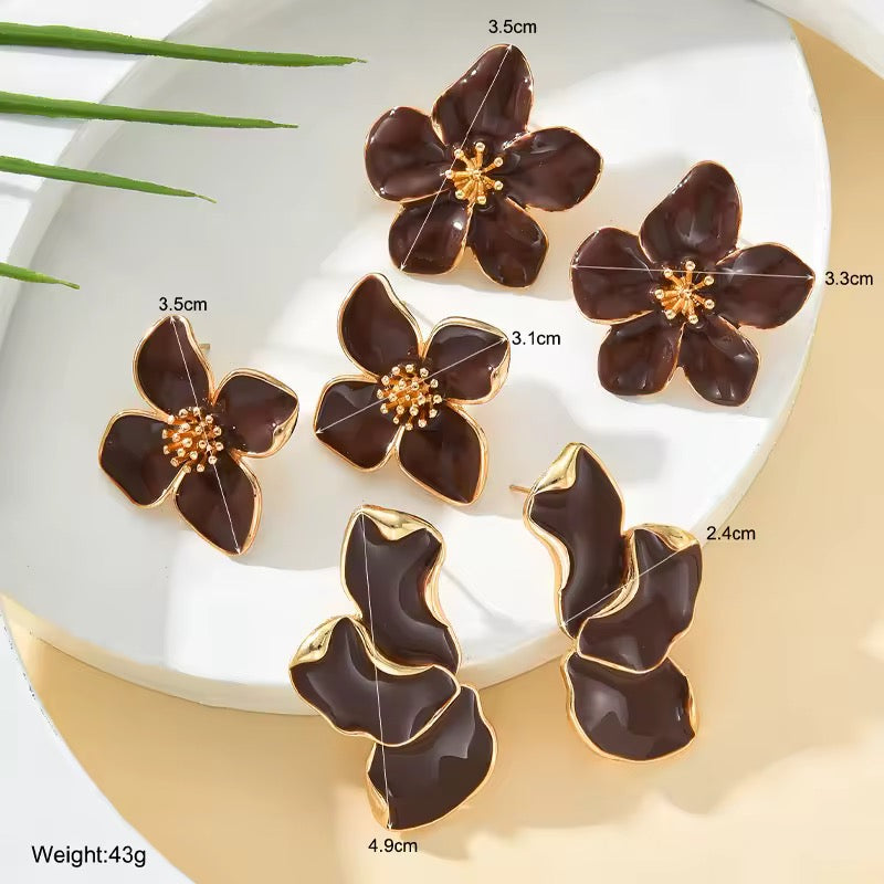Blumen-Ohrringe Set