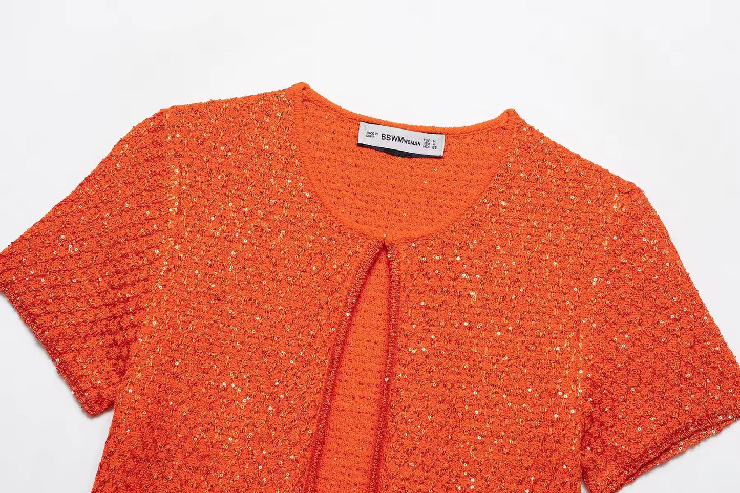 Pailletten-Strickjacke