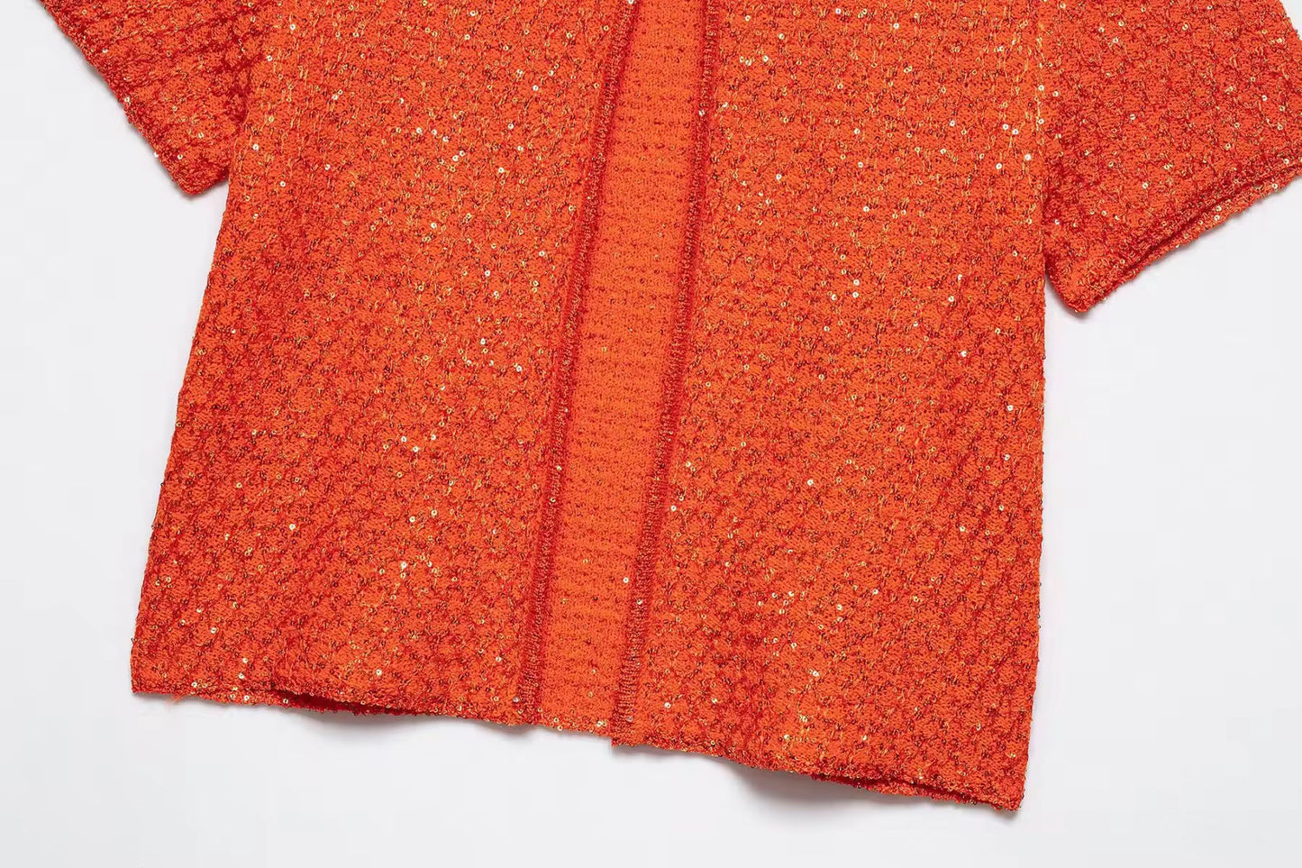 Pailletten-Strickjacke