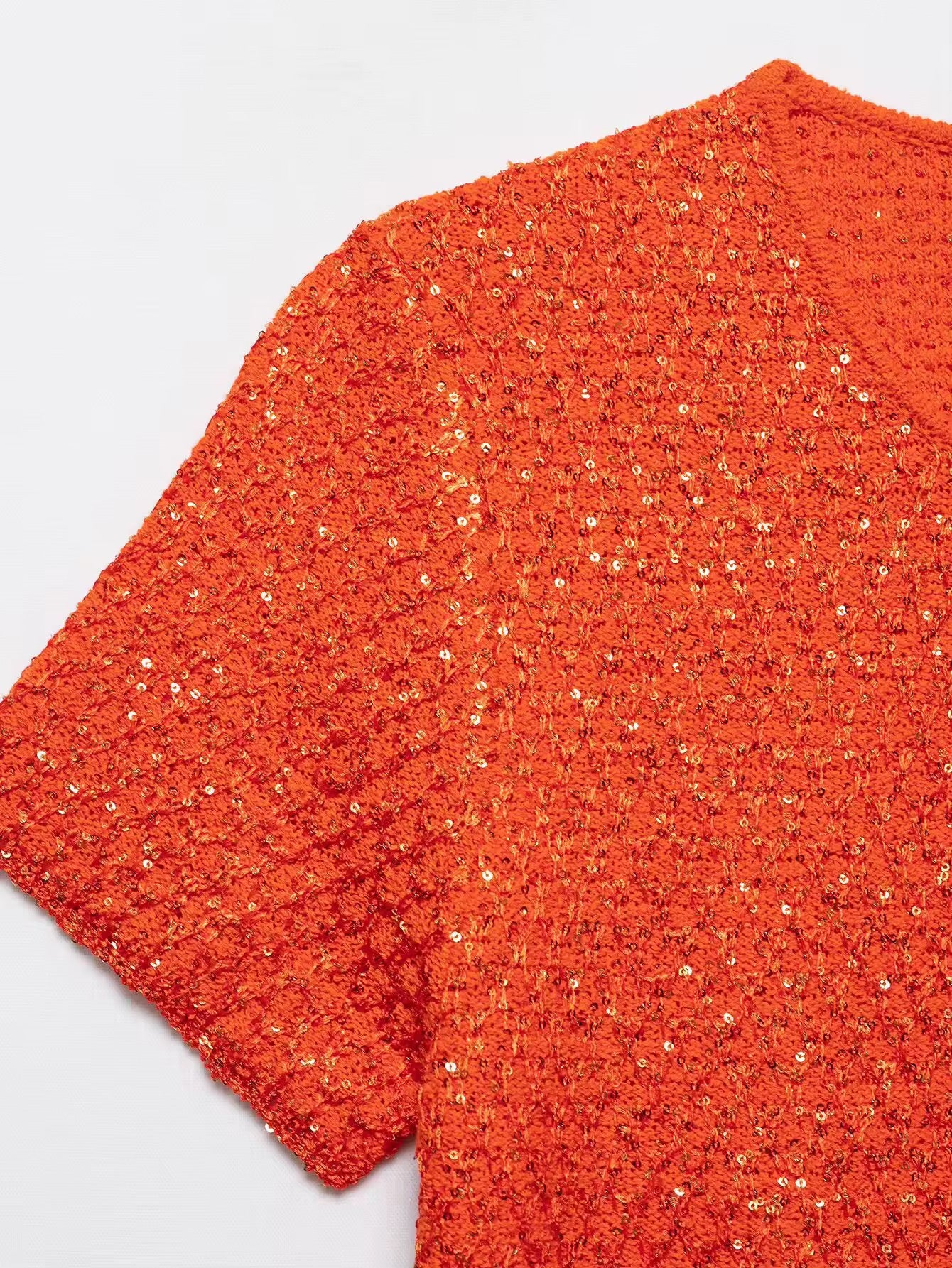 Pailletten-Strickjacke
