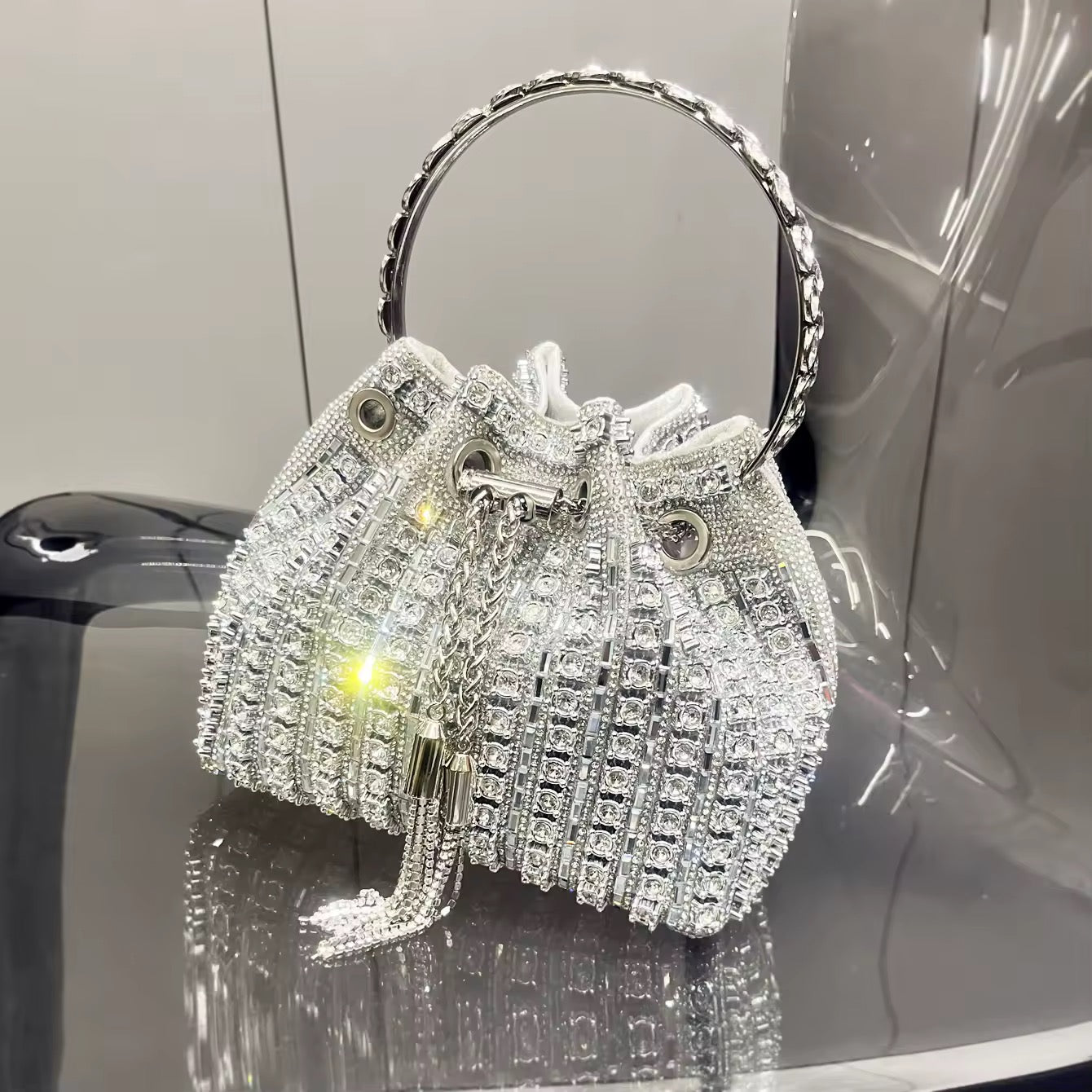 Glitzer Handtasche