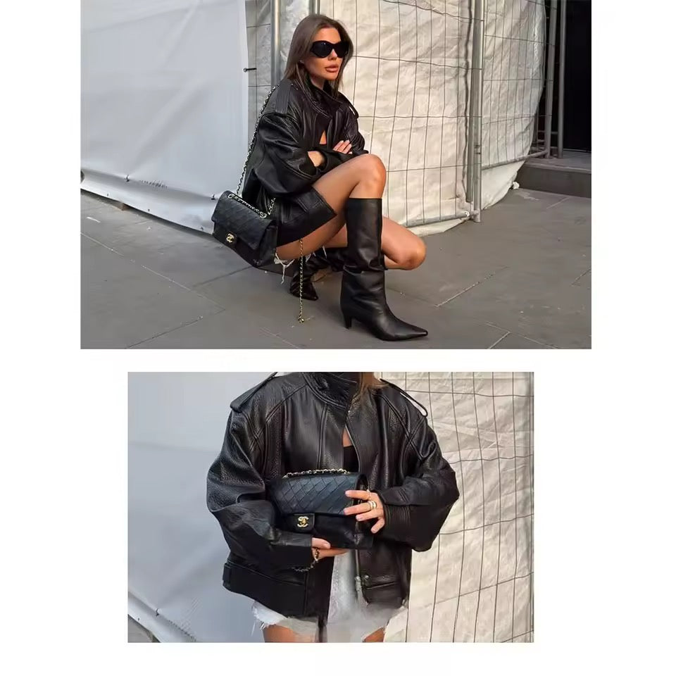 Lederjacke