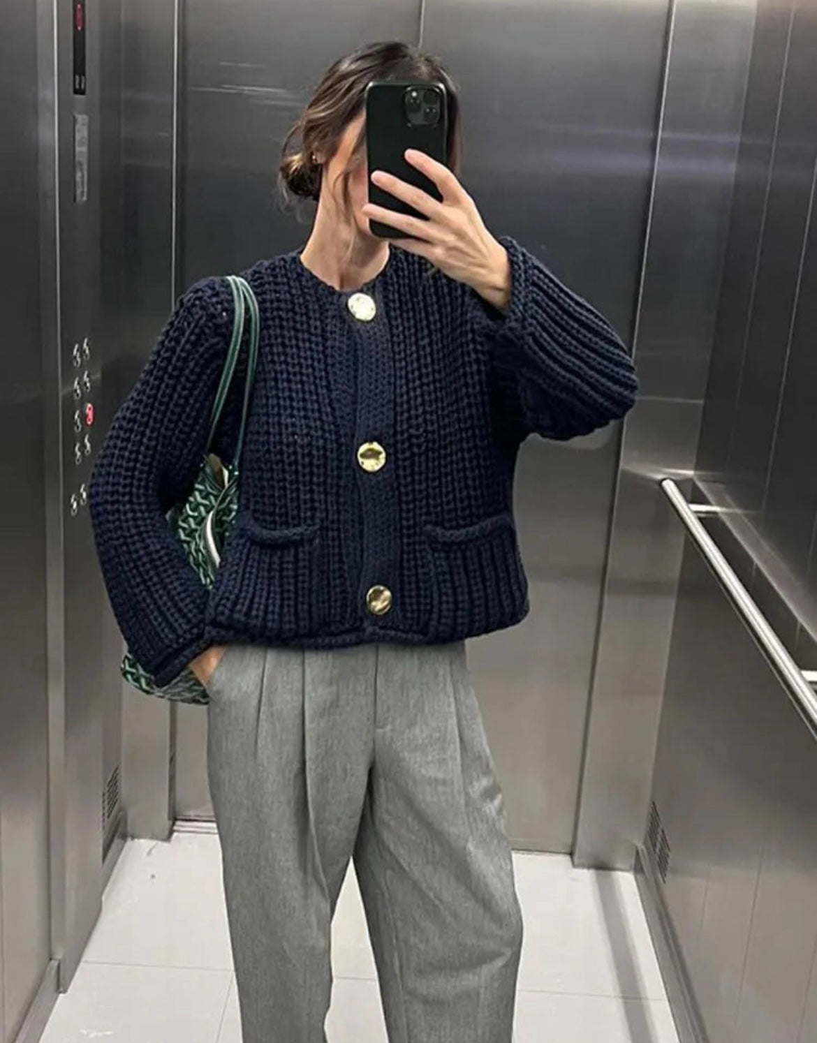 Strickjacke Langarm