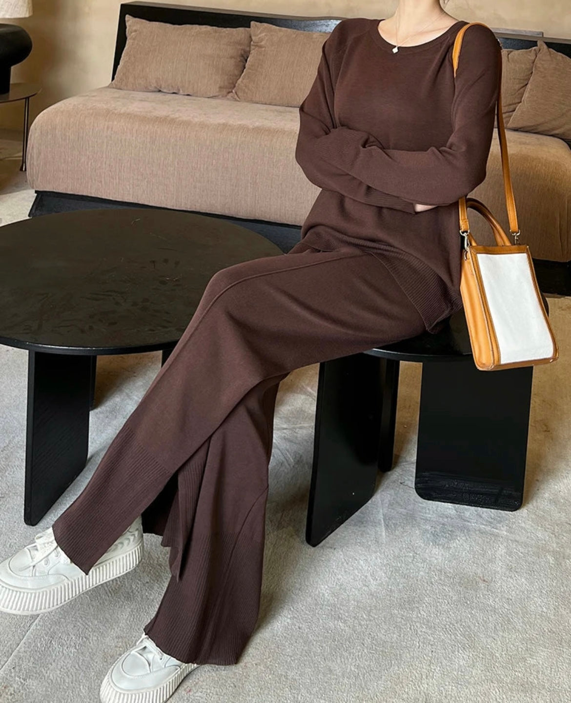 Damen Strick Set
