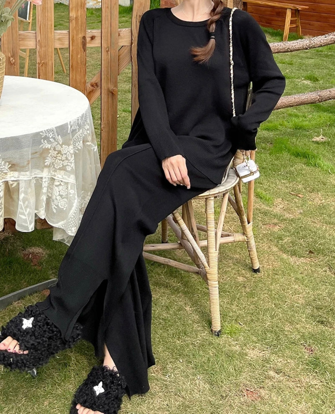 Damen Strick Set