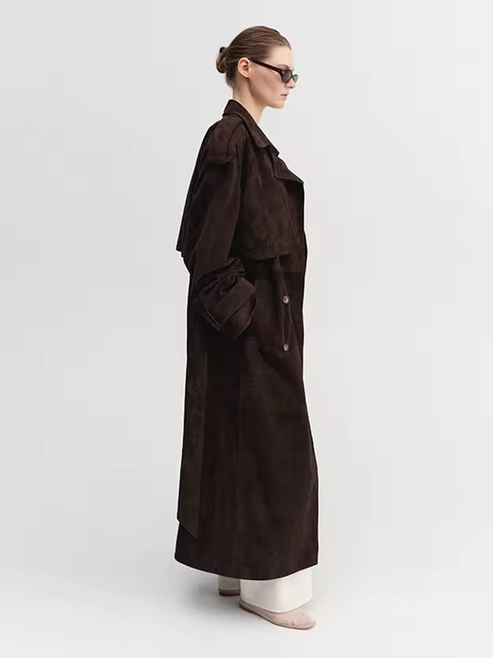 Wildleder Trenchcoat