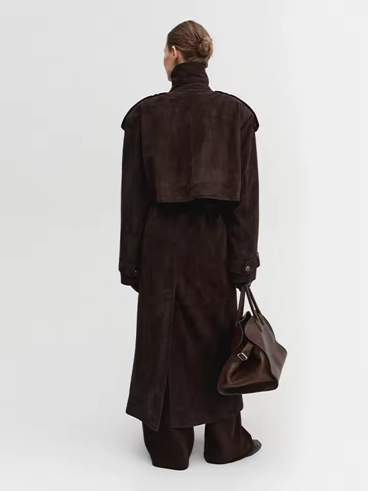 Wildleder Trenchcoat