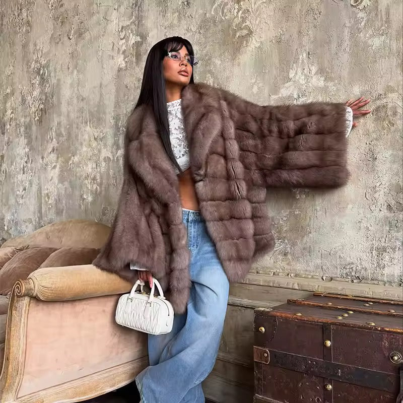 Faux Pelzmantel