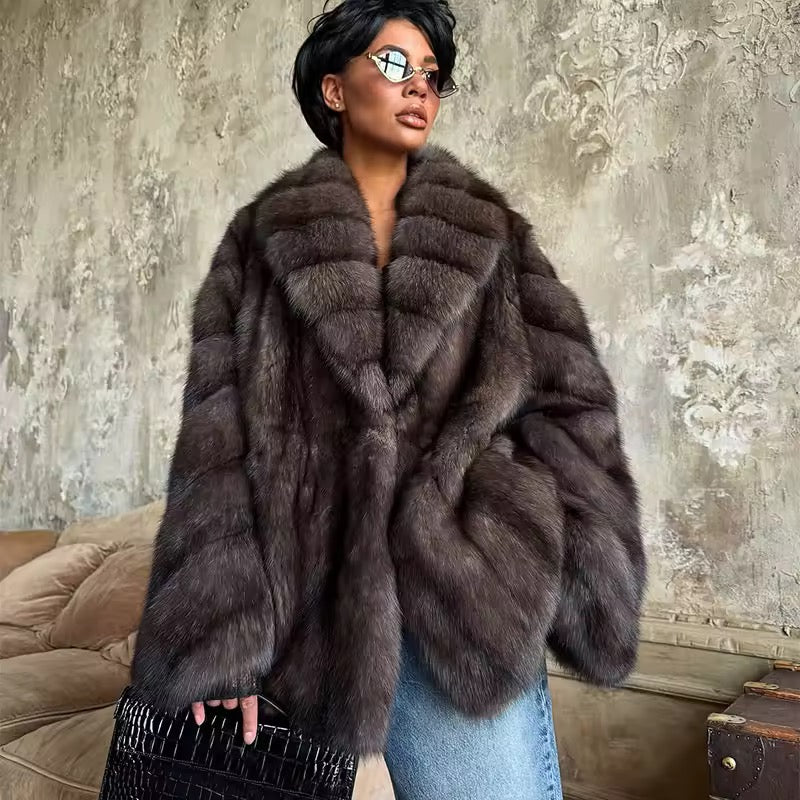 Faux Pelzmantel