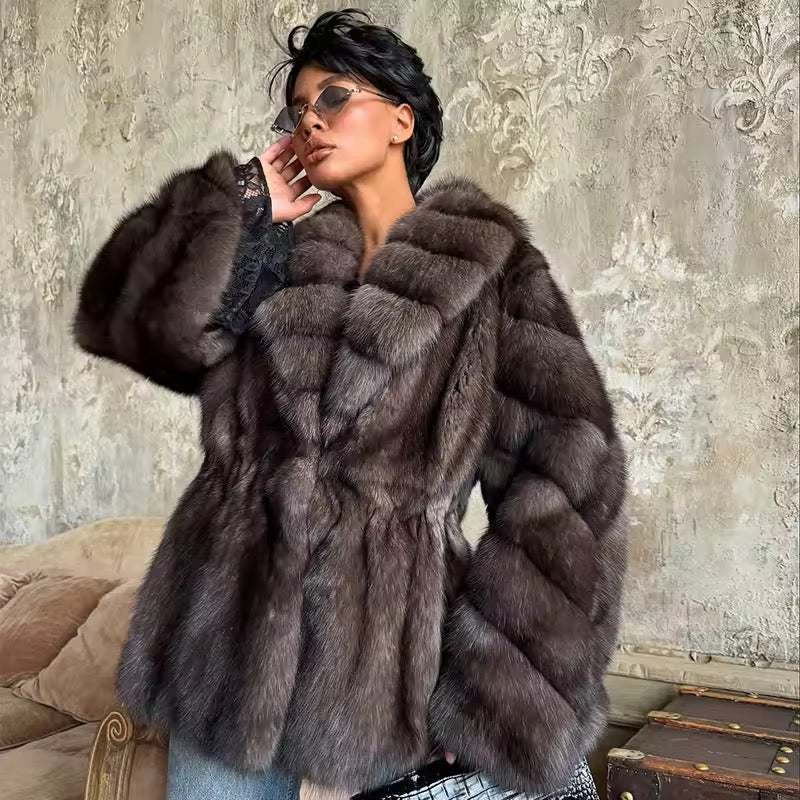 Faux Pelzmantel