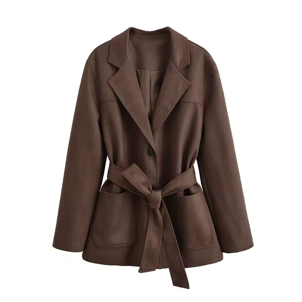 Windjacke aus Wildleder