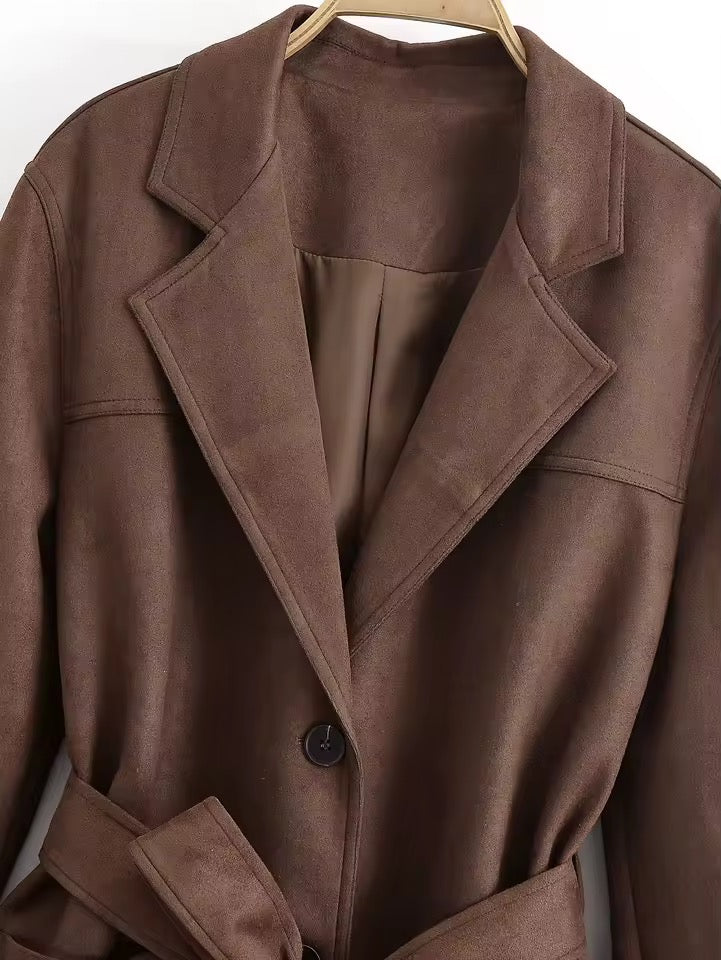 Windjacke aus Wildleder