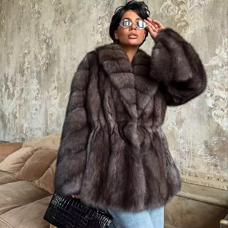 Faux Pelzmantel