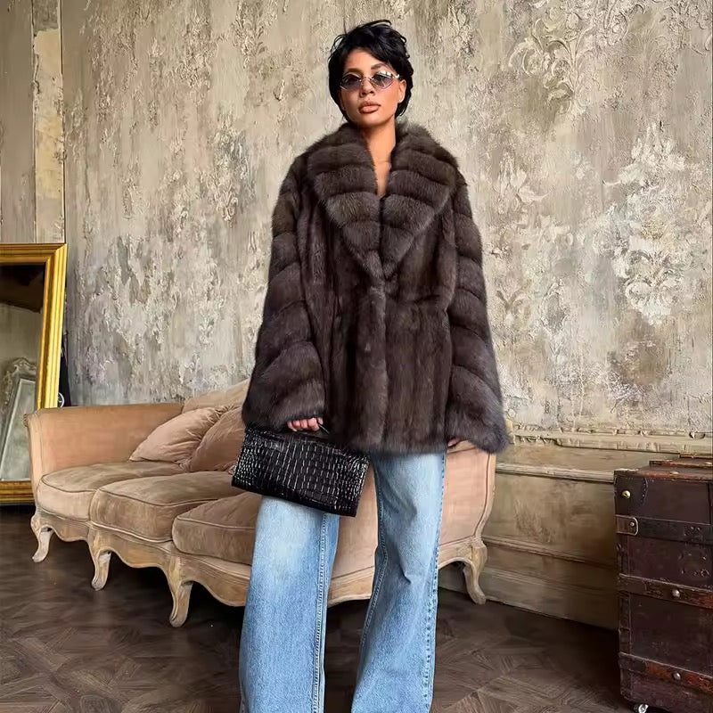 Faux Pelzmantel