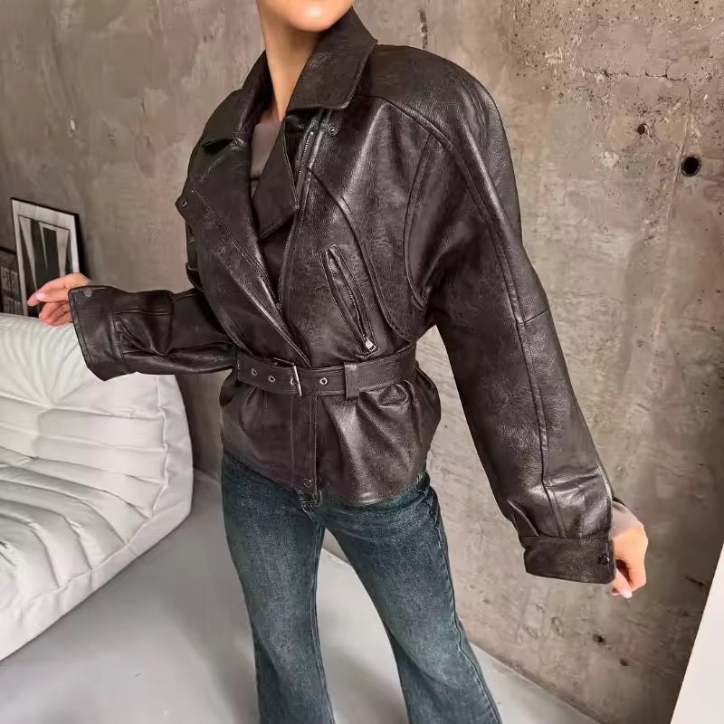 Retro Lederjacke
