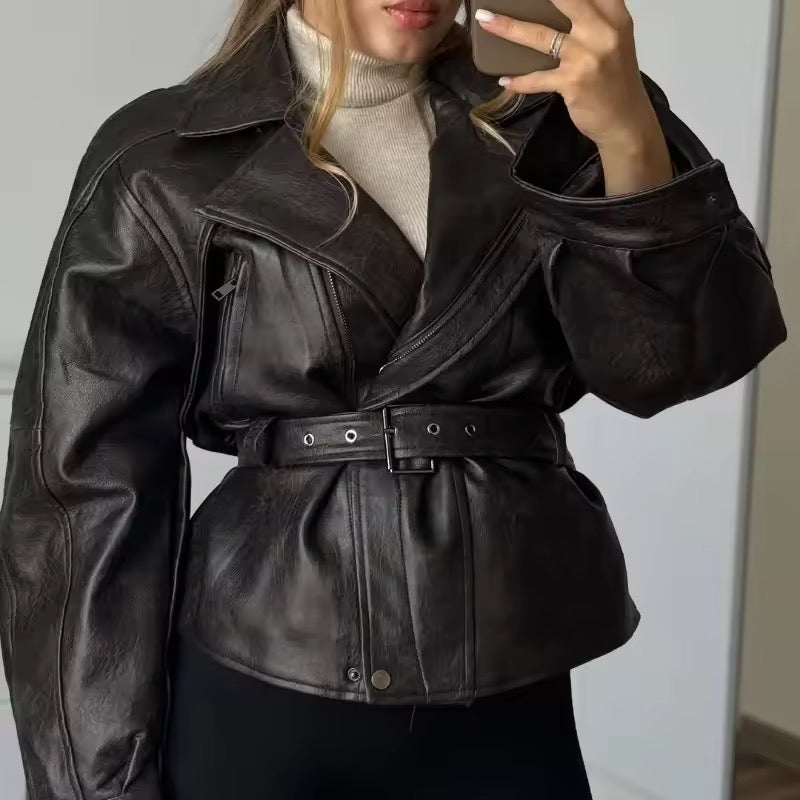 Retro Lederjacke