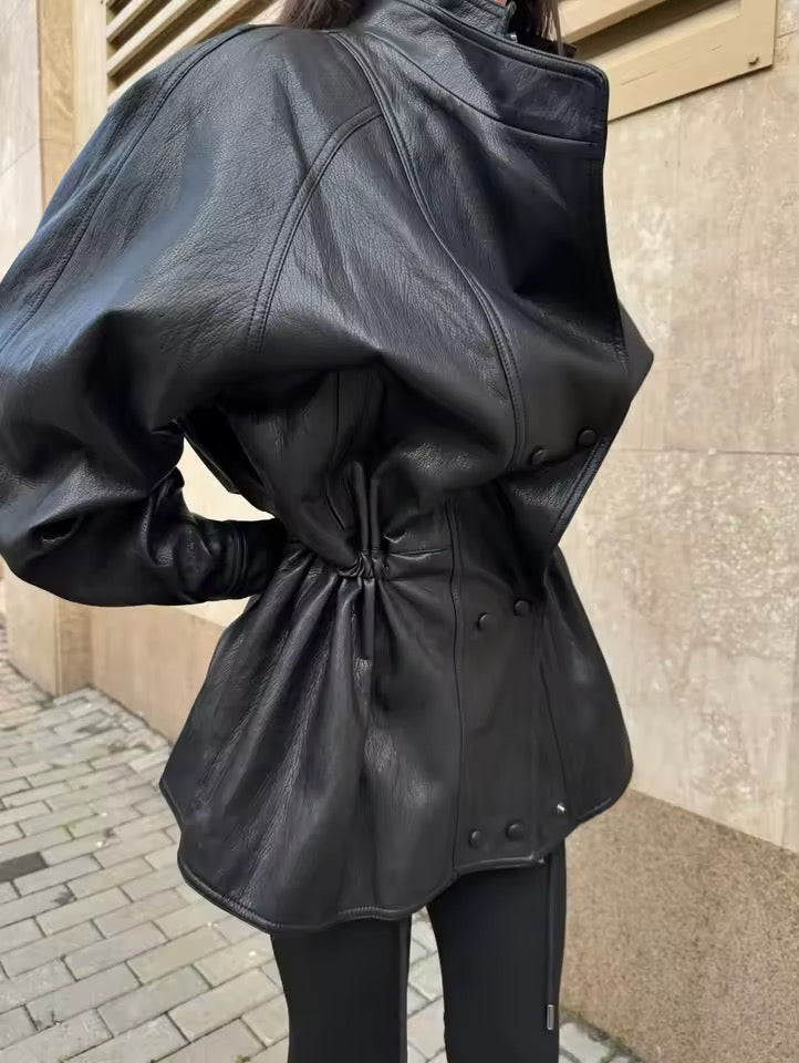 Kunstleder Trenchcoat