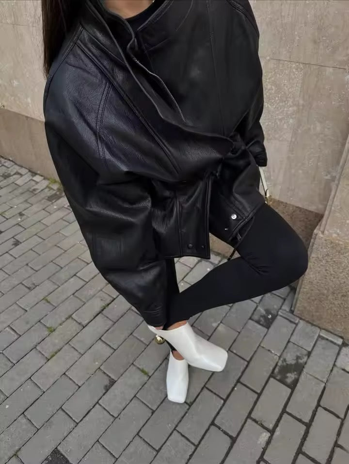 Kunstleder Trenchcoat