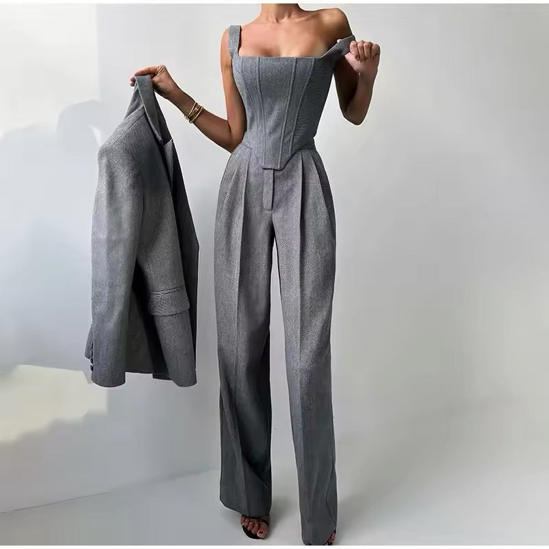 3-teiliges Damen Hosen-Set