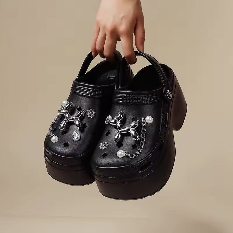 Clogs mit 8 cm Plateau