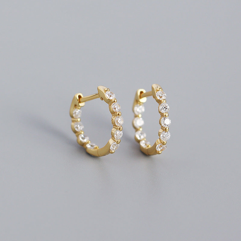 Neue S925 Silber Ohrringe – Geometrische Zircon-Diamant Earclip für Damen