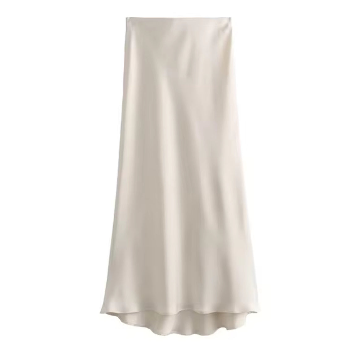 Eleganter Satin Midi-Rock