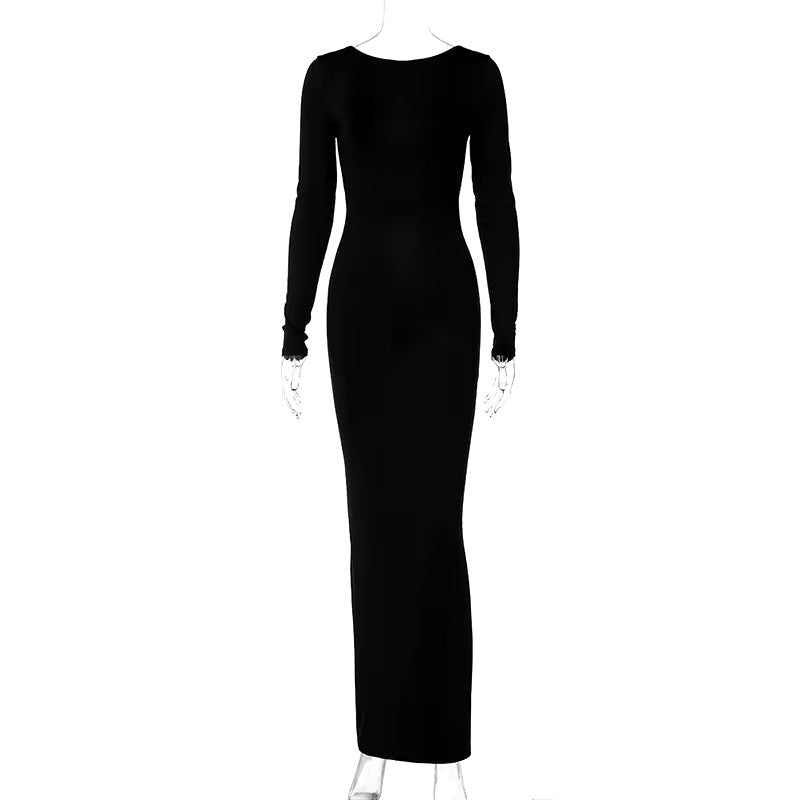 Sexy Backless Bodycon Maxi-Kleid