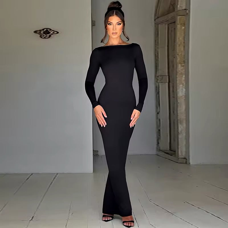 Sexy Backless Bodycon Maxi-Kleid