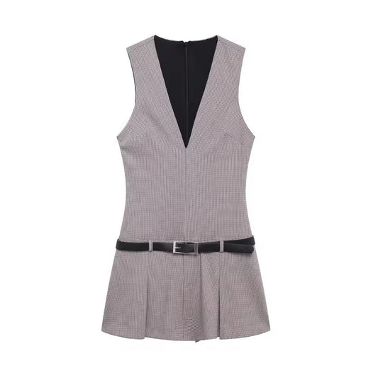 Plissiertes Mini-Kleid