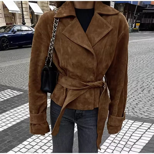 Wildleder Trenchcoat
