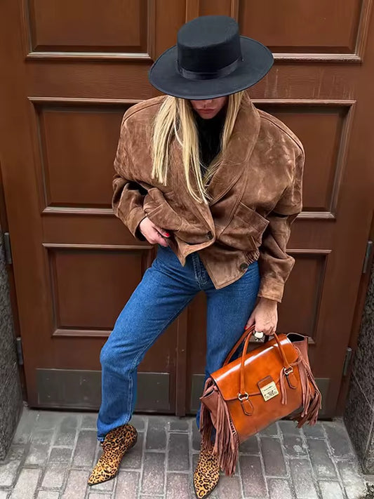 Braune Kurzjacke