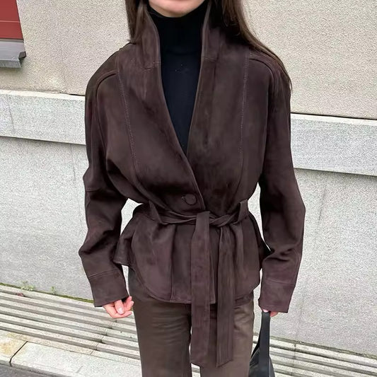 Herbst-Wildlederjacke