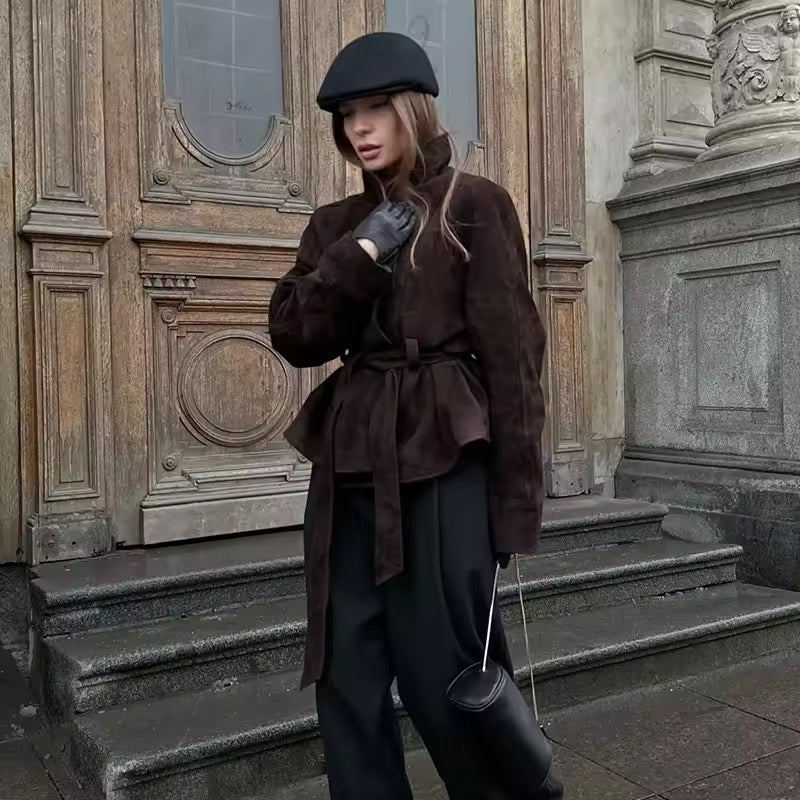 Herbst-Wildlederjacke